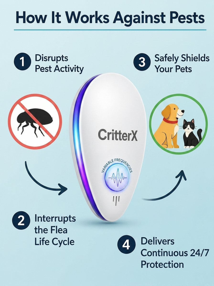 CritterX™ Pro 2025 Advanced Pest Repeller - Eliminate Pests Permanently